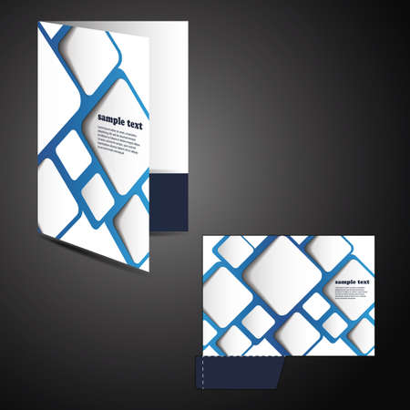 Corporate folder with die cut designのイラスト素材