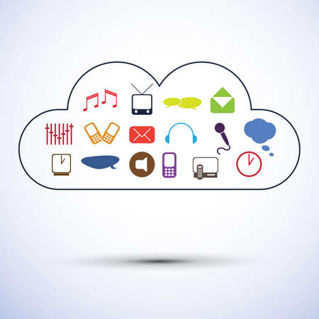 Cloud computing concept designのイラスト素材