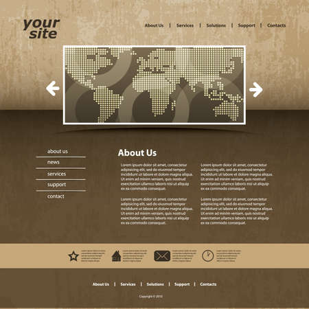 Website templateのイラスト素材