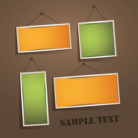 Empty frames on the wallのイラスト素材