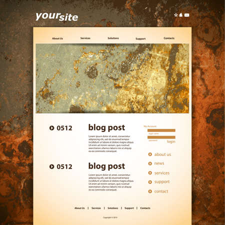 Website Templateのイラスト素材