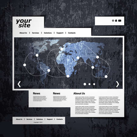 Website templateのイラスト素材