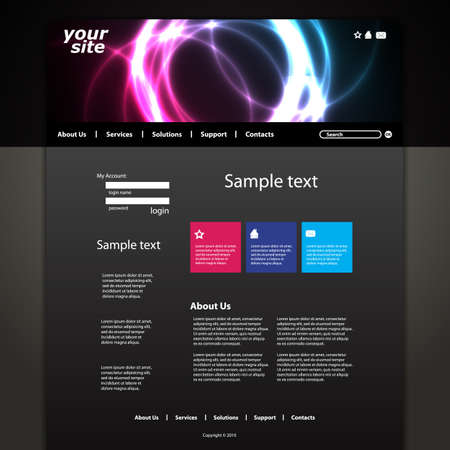 Website templateのイラスト素材