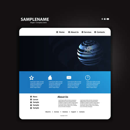 Website templateのイラスト素材