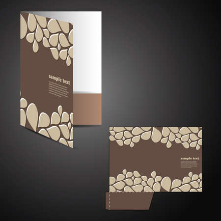 Corporate folder with die cut designのイラスト素材