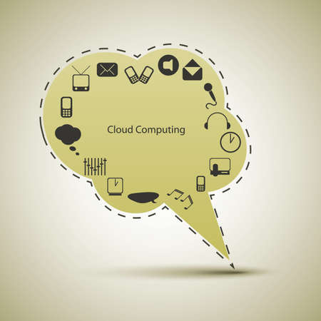 Cloud computing concept designのイラスト素材