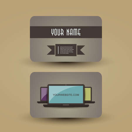 Retro Business Card Templateのイラスト素材