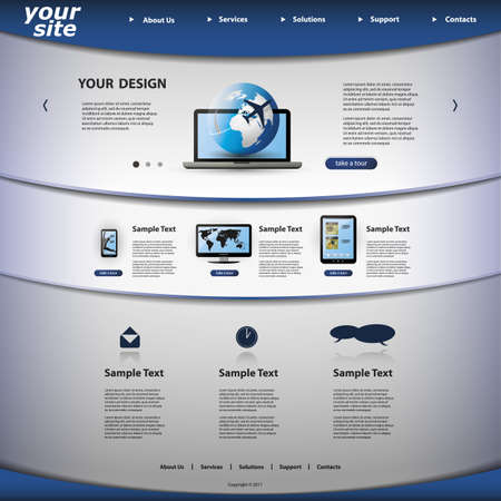 Website Templateのイラスト素材