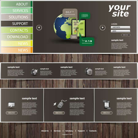 Website Templateのイラスト素材