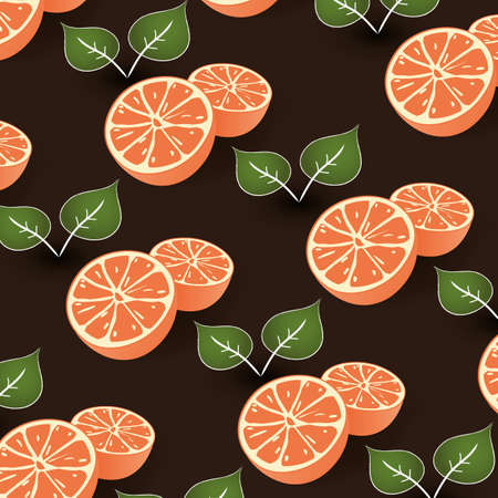 Seamless Citrus Background 
