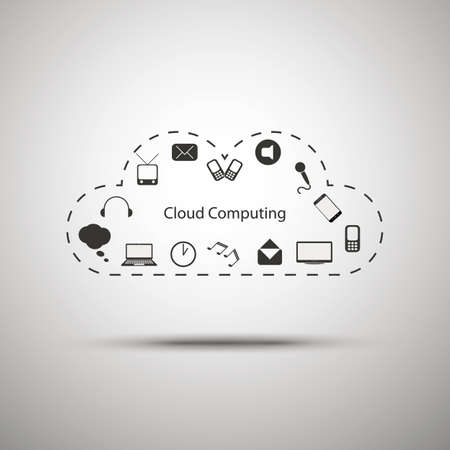 Cloud computing concept designのイラスト素材