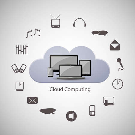 Cloud computing conceptのイラスト素材