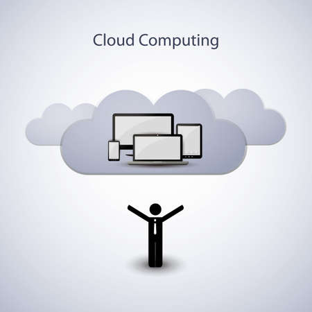Cloud computing conceptのイラスト素材