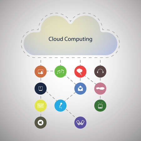 Cloud computing conceptのイラスト素材