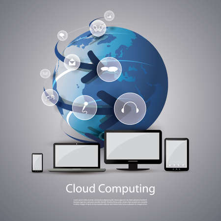 Cloud Computing Conceptのイラスト素材