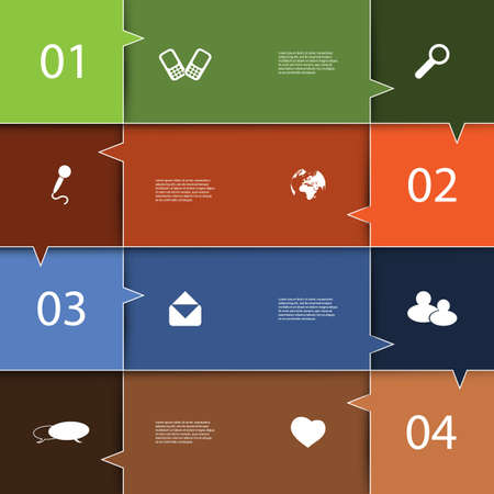 Infographics Cover - Speech Bubble Designs with Iconsのイラスト素材