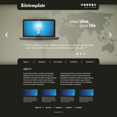 Website Templateのイラスト素材