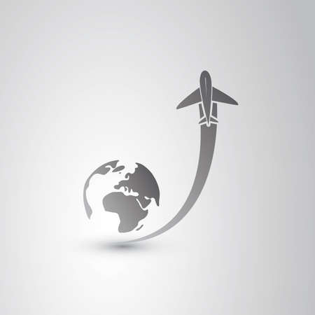 Go to Sky - Airplane Iconのイラスト素材