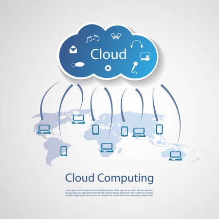 Cloud Computing Conceptのイラスト素材