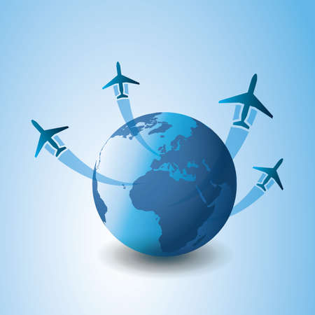 Go to the Sky - Airplane Iconのイラスト素材