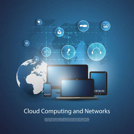 Cloud Computing Conceptのイラスト素材