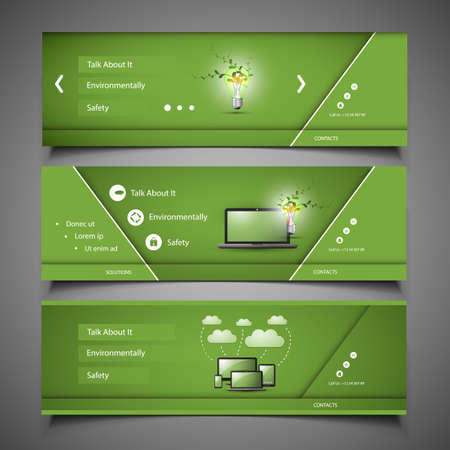 Web Design Elements - Header Designsのイラスト素材