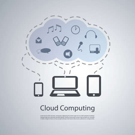Cloud Computing Conceptのイラスト素材