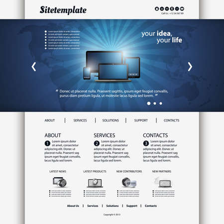 Website Templateのイラスト素材