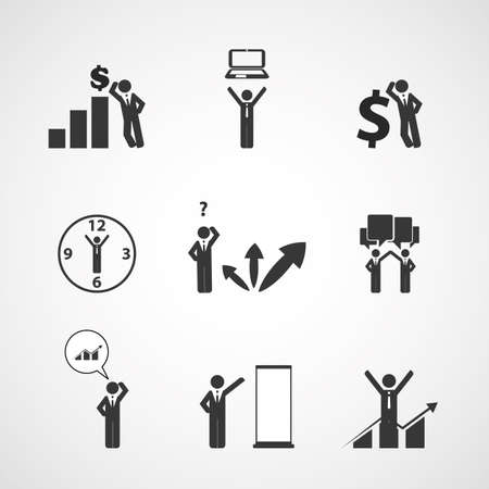 Figures, People s Icons - Business Conceptのイラスト素材