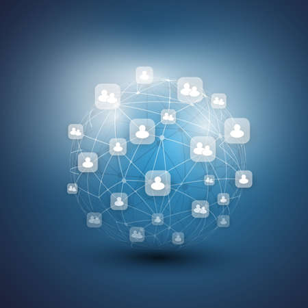 Social Networks - Business Vector Illustration のイラスト素材