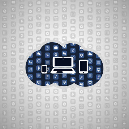 Cloud Computing Concept Illustrationのイラスト素材