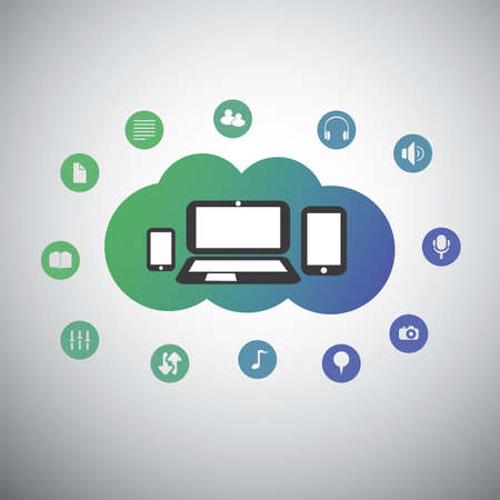 Cloud Computing Conceptのイラスト素材