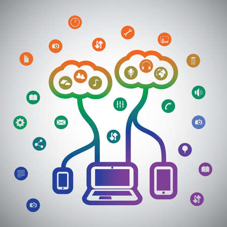 Cloud Computing Conceptのイラスト素材