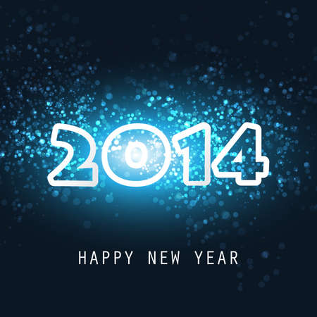 New Year Card, Cover or Background Template - 2014のイラスト素材