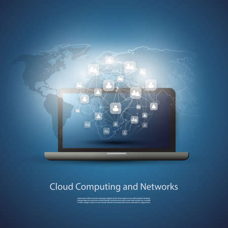 Cloud Computing Conceptのイラスト素材