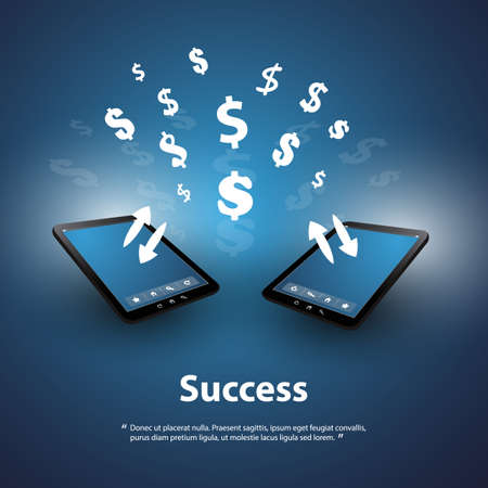 Success - Buy and Sell Online - Graphic Design Conceptのイラスト素材