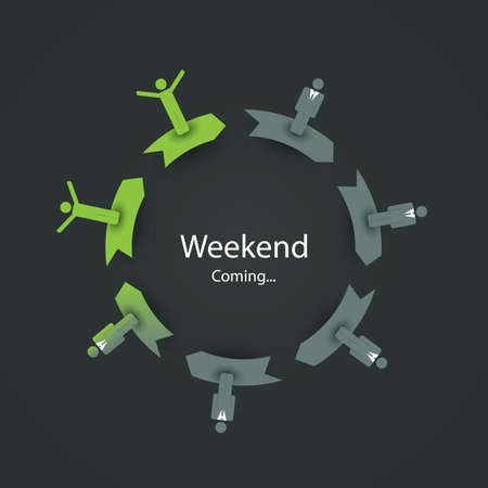 Weekends Coming Soon Illustrationのイラスト素材