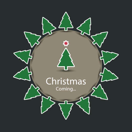 Christmas is Coming - Christmas Card Designのイラスト素材