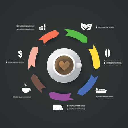 Infographics Design - Coffeeのイラスト素材
