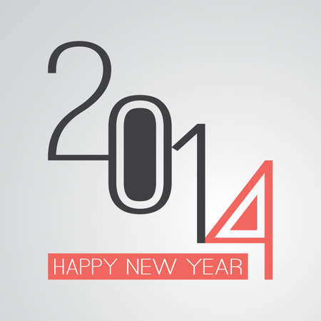 Retro New Year Card - 2014 のイラスト素材