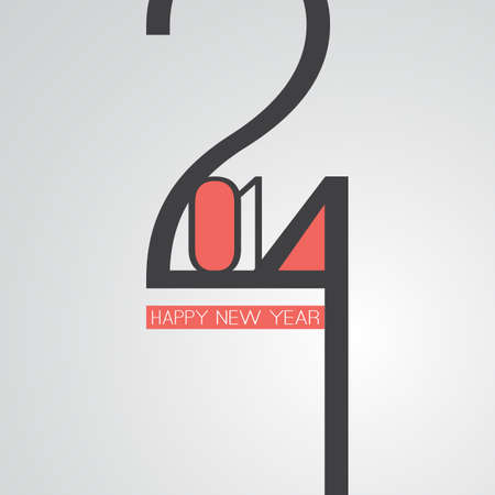 Retro New Year Card - 2014 のイラスト素材