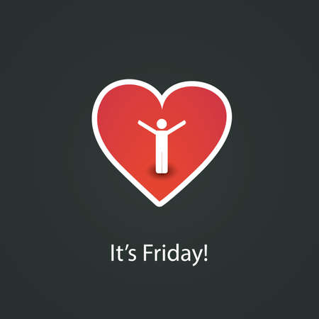 It s Friday  - Heart Design Conceptのイラスト素材