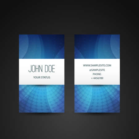 Business Card Template with Blue のイラスト素材