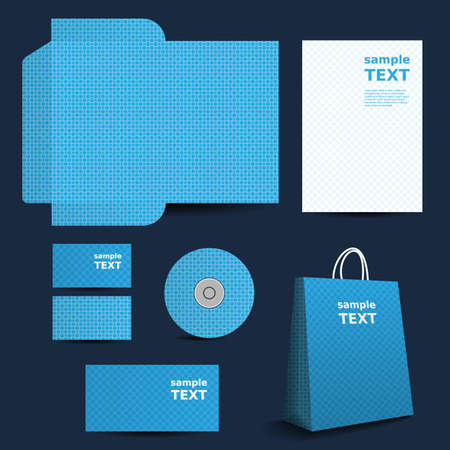 Stationery Template, Corporate Image Design with Small White Circles のイラスト素材