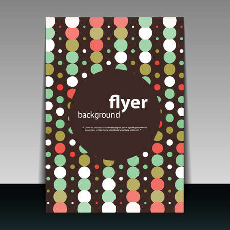 Flyer or Cover Design with Colorful Dotted Patternのイラスト素材