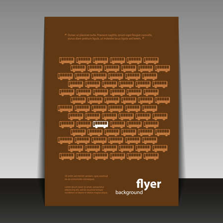 Flyer or Cover Design with Retro Bus Patternのイラスト素材