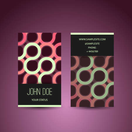 Business Card Design with Abstract Pattern のイラスト素材