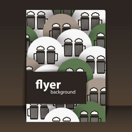 Flyer or Cover Design - Beer Glasses Patternのイラスト素材