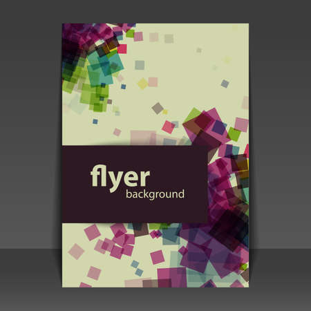 Flyer or Cover Design with Squares Pattern Backgroundのイラスト素材