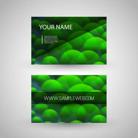 Business Card Template with Abstract Bubbly Backgroundのイラスト素材